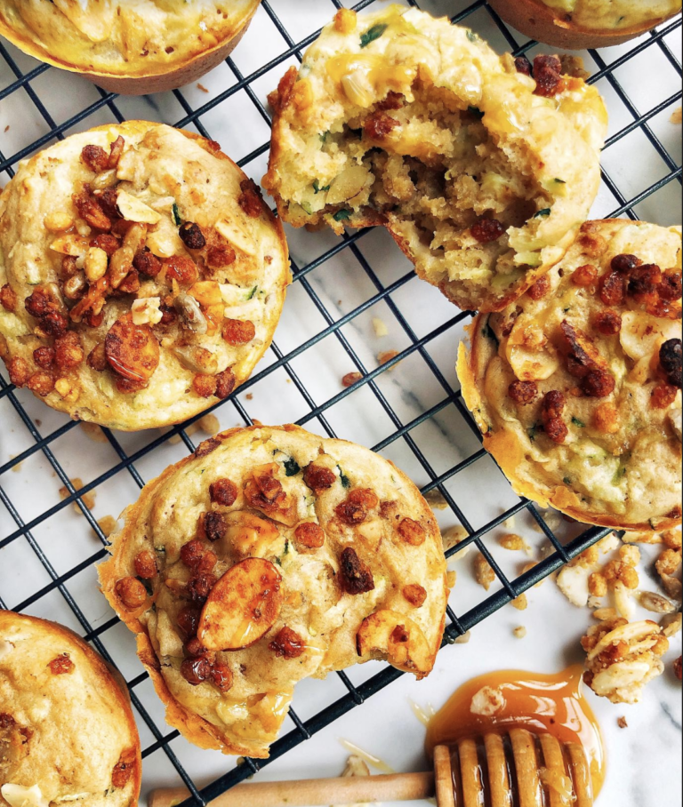 Vanilla Almond Zucchini Muffins
