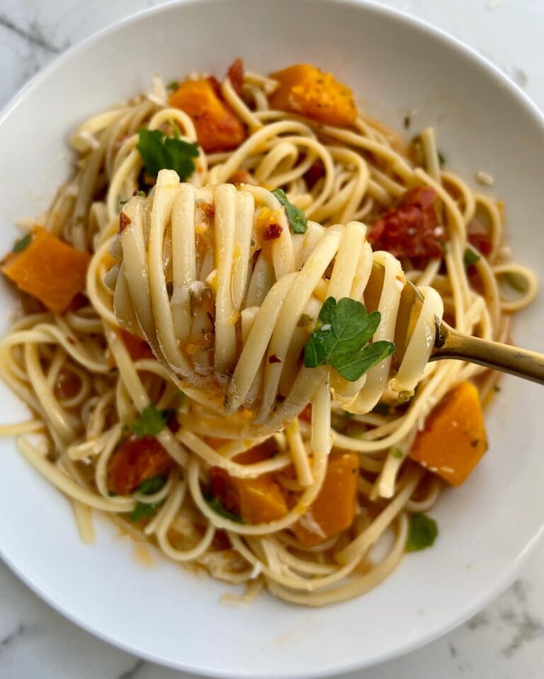 Winter Veggie Garlic Pasta