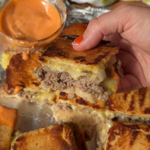 Smash burger slider with cheese