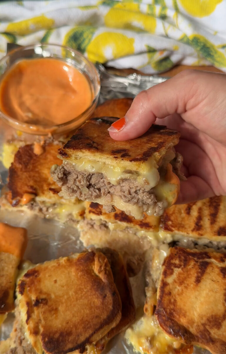 Smash burger slider with cheese