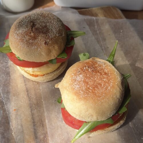 2 english muffin sandwiches