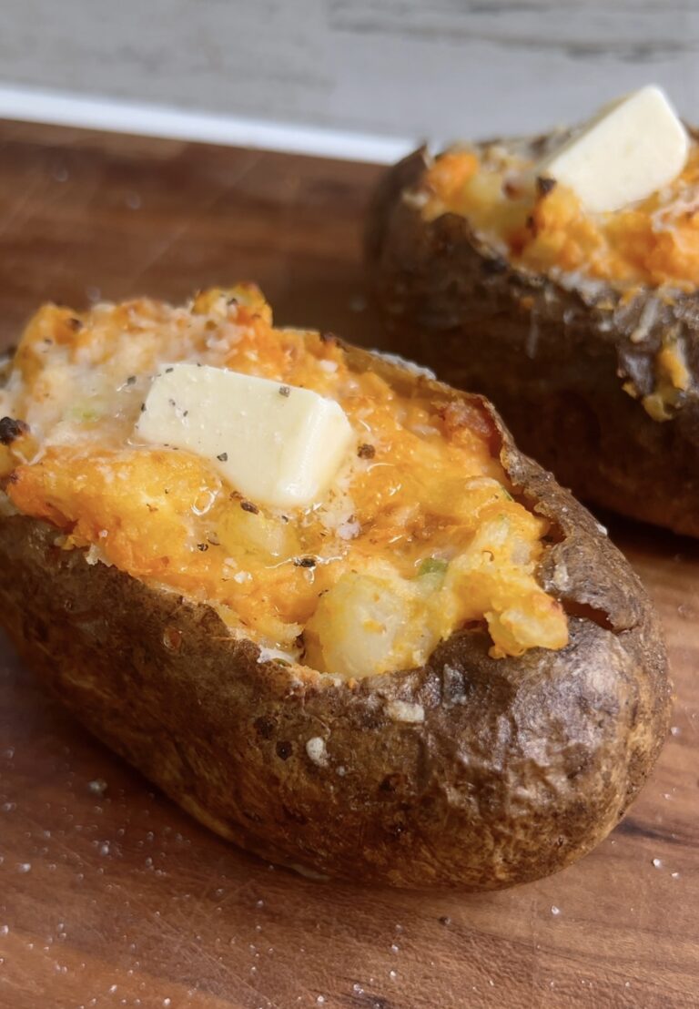 Twice Baked Marbled Potatoes