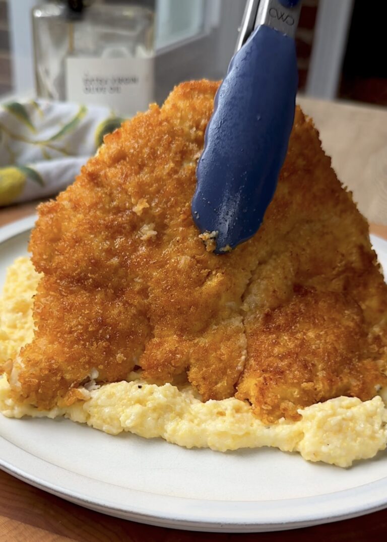 Crispy Chicken with Creamy Polenta