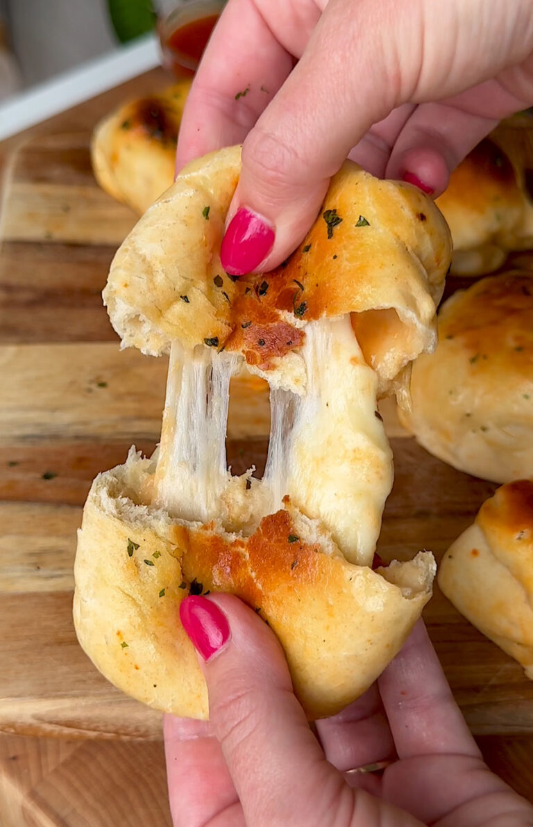 Mozzarella Stuffed Garlic Knots