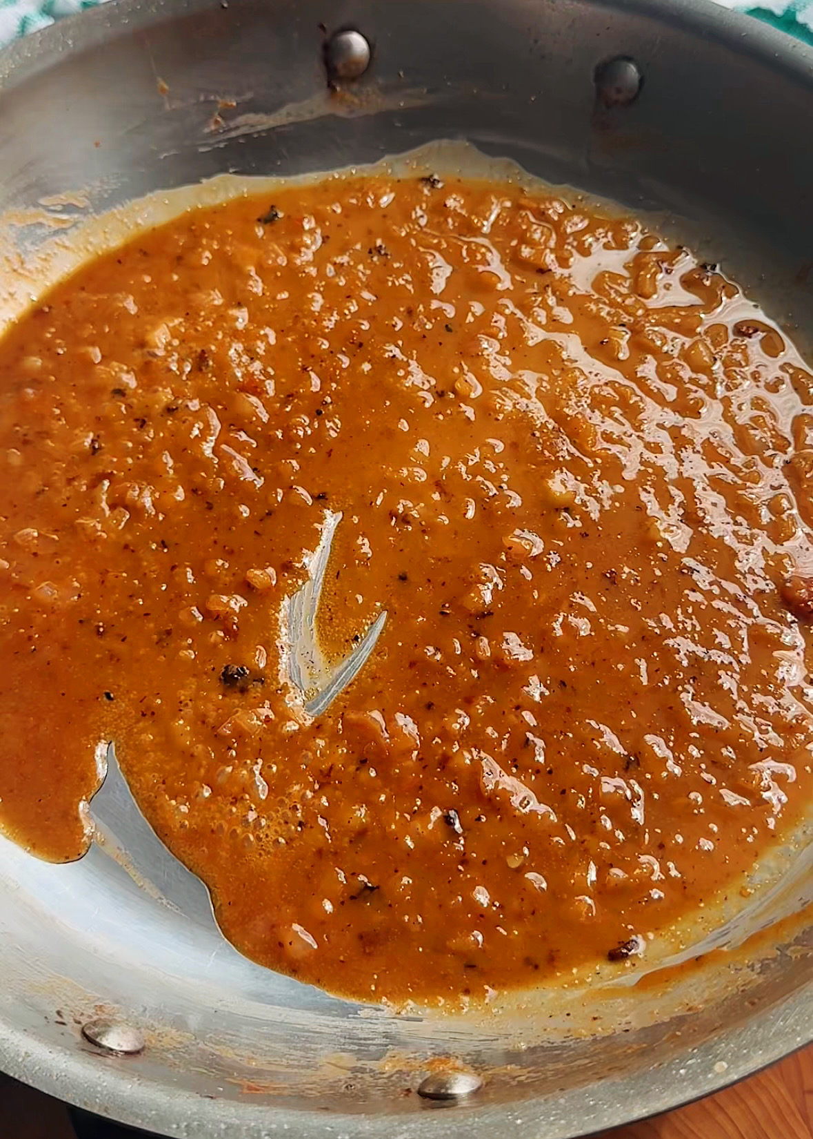marsala sauce in a pan