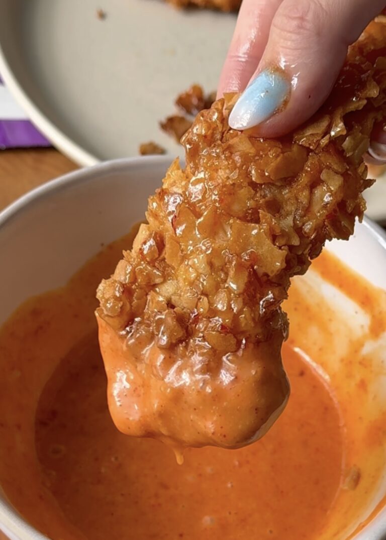 Sea Salt Cracker Crusted Chicken with Sweet & Spicy Sauce