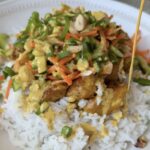Chicken Satay Rice Bowls with Creamy Curry Sauce